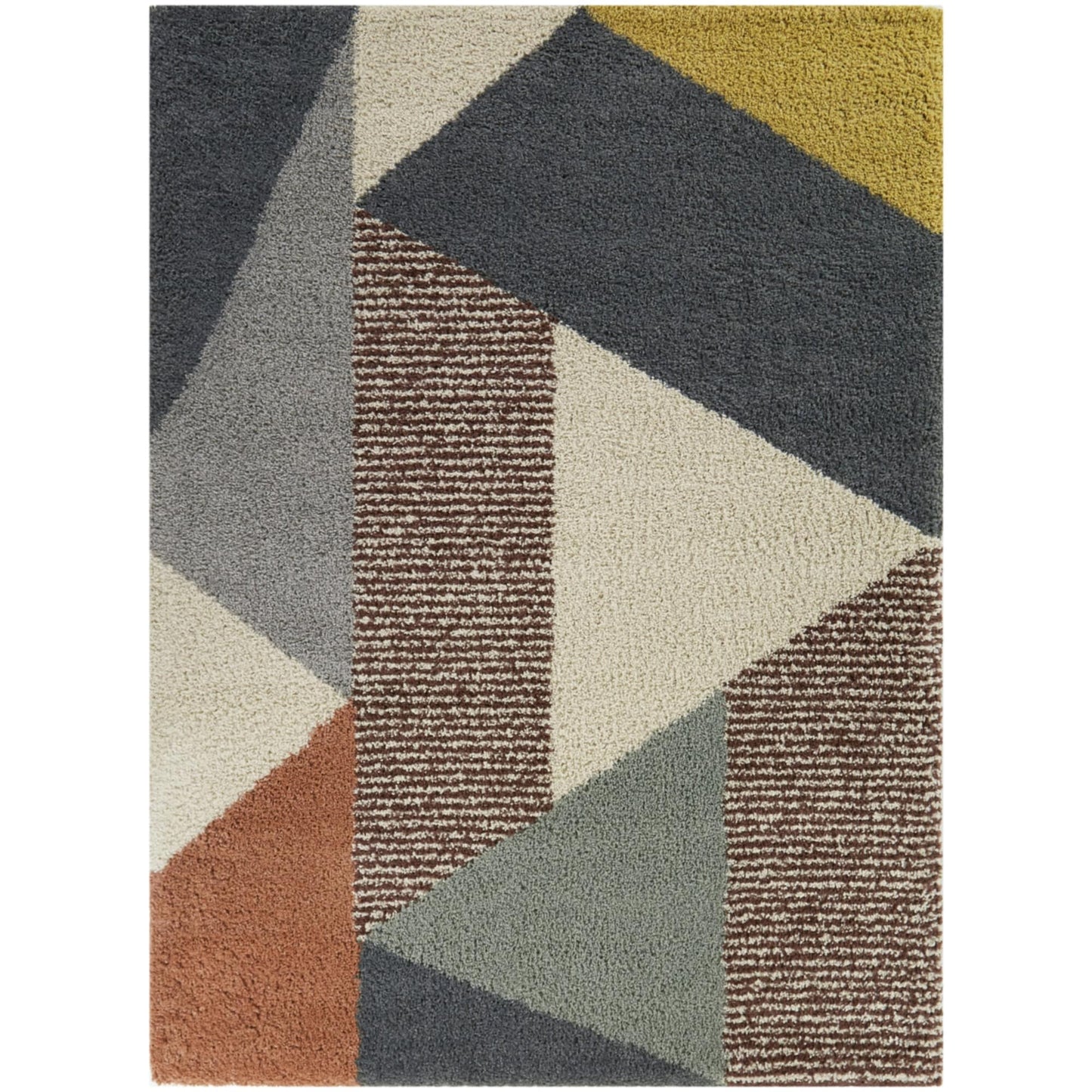 Tappeto Merril Mid-Century Modern Color Block Shag