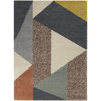 Tappeto Merril Mid-Century Modern Color Block Shag