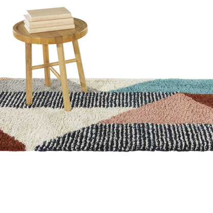 Tappeto Merril Mid-Century Modern Color Block Shag