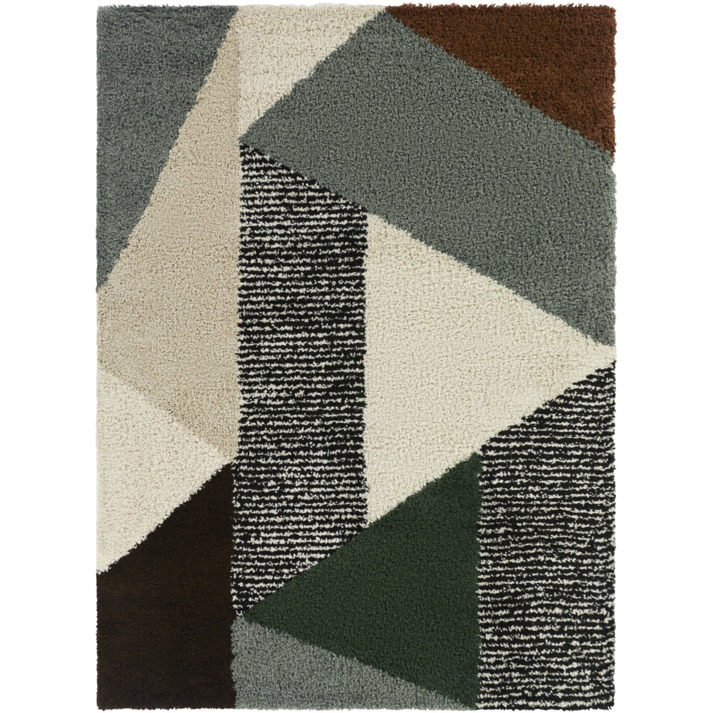 Tappeto Merril Mid-Century Modern Color Block Shag