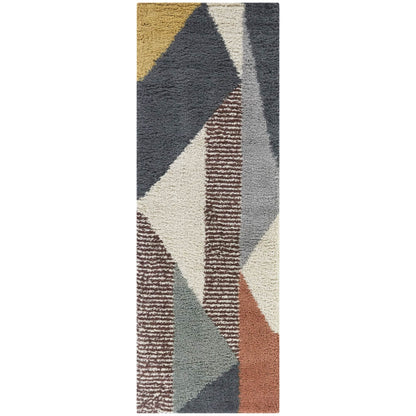 Tappeto Merril Mid-Century Modern Color Block Shag