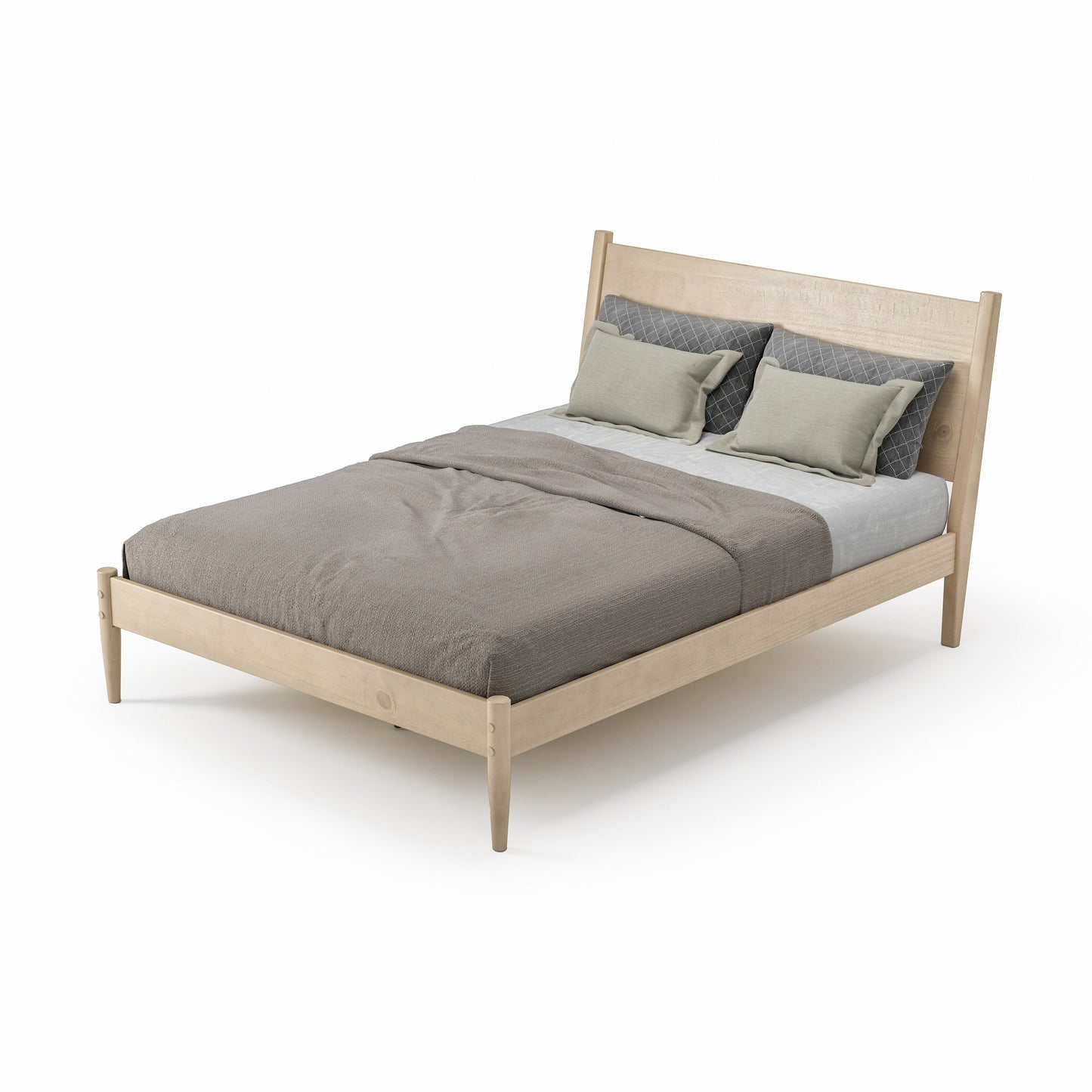 Letto a pannelli di metà secolo