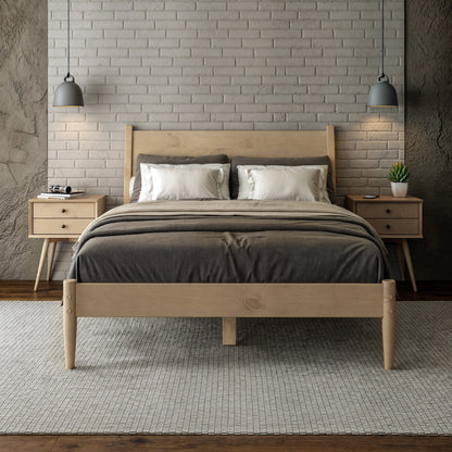 Letto a pannelli di metà secolo