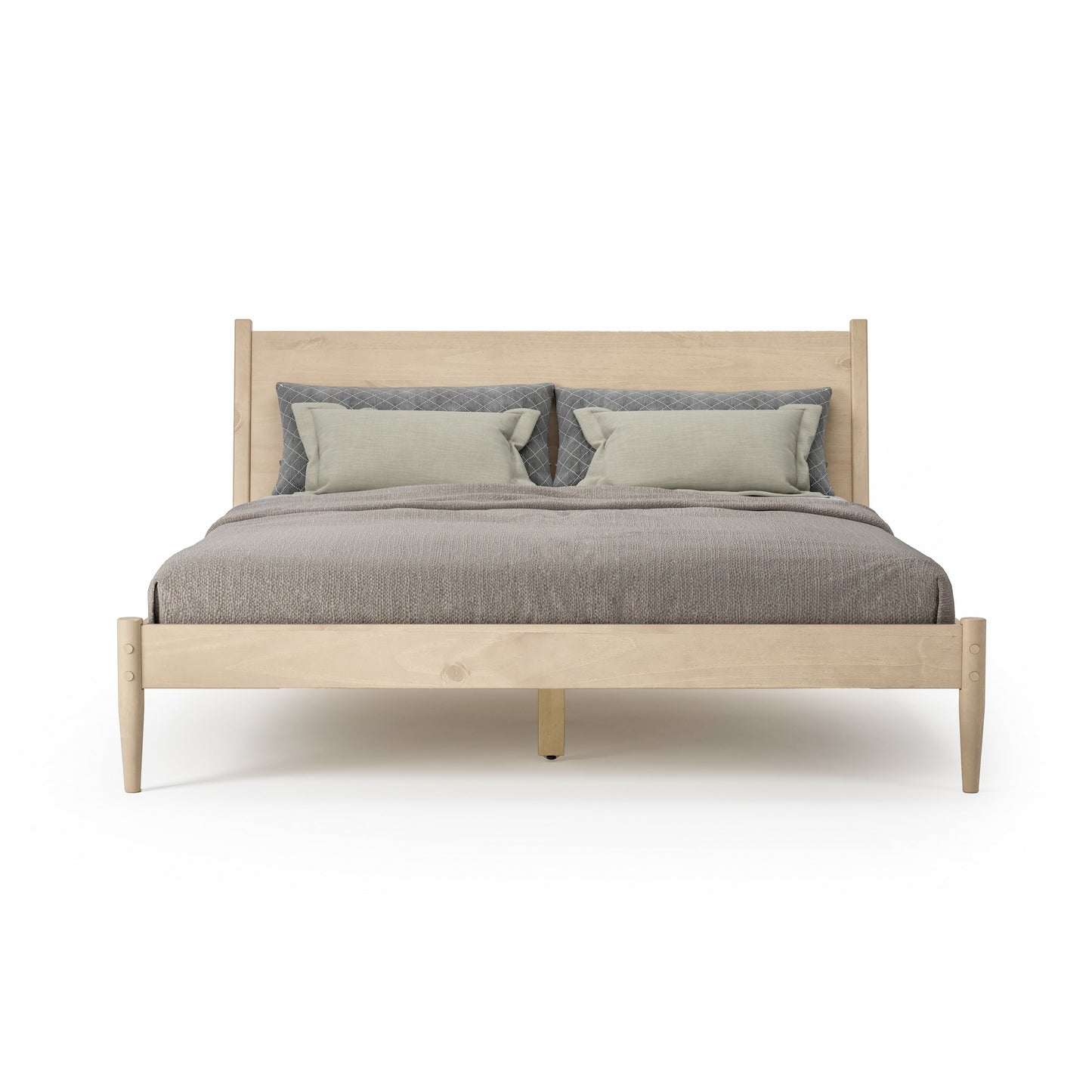 Letto a pannelli di metà secolo