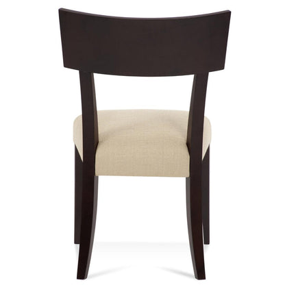 Sedia laterale imbottita Klismos di metà secolo