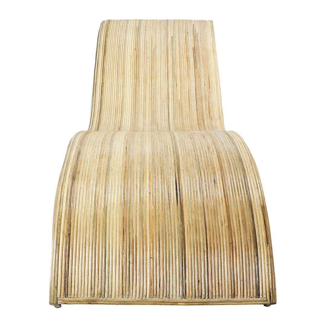 Sdraio in rattan di metà secolo