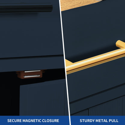 Carrello da cucina portatile con isola mobile da cucina Moasis da 53 pollici