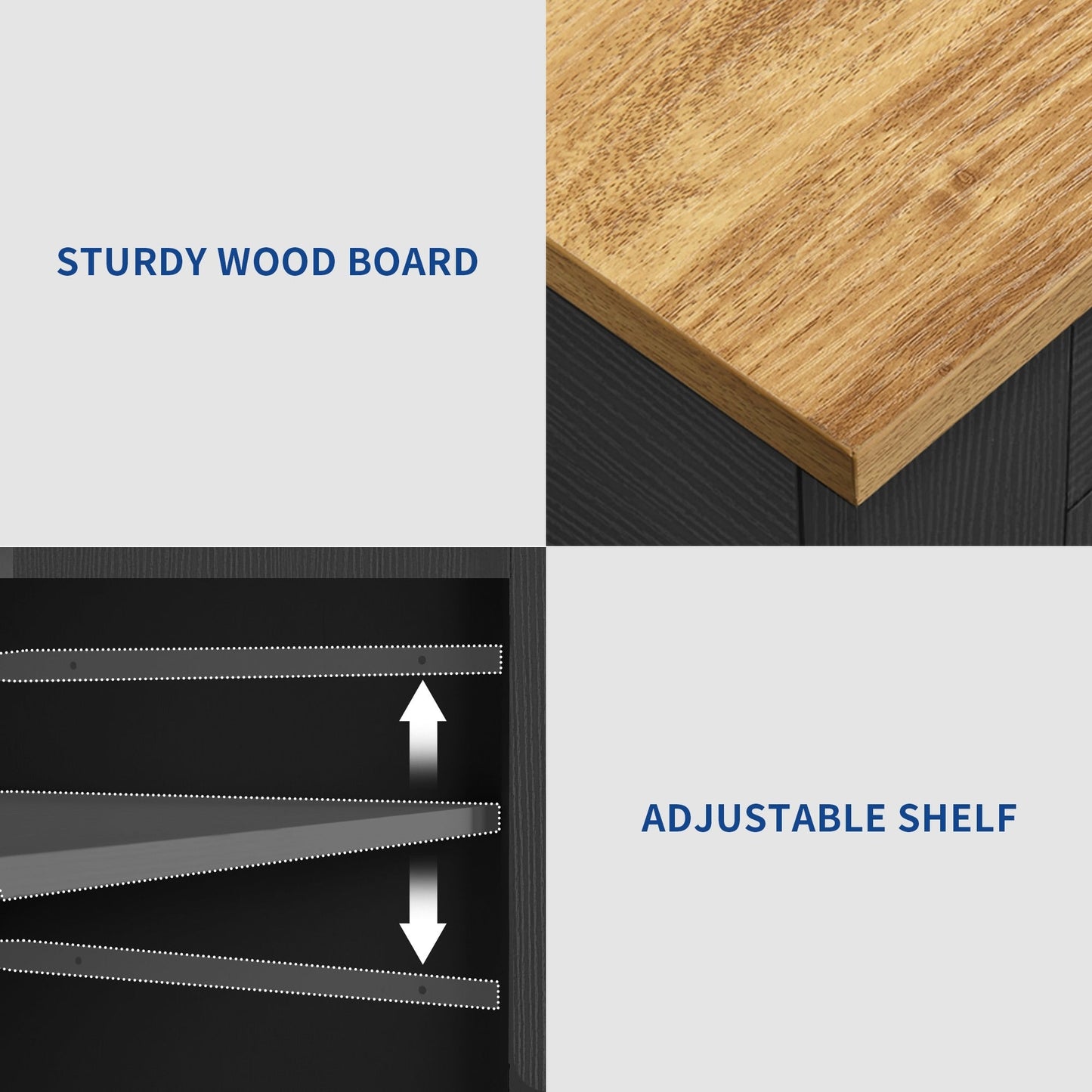 Carrello da cucina portatile con isola mobile da cucina Moasis da 53 pollici