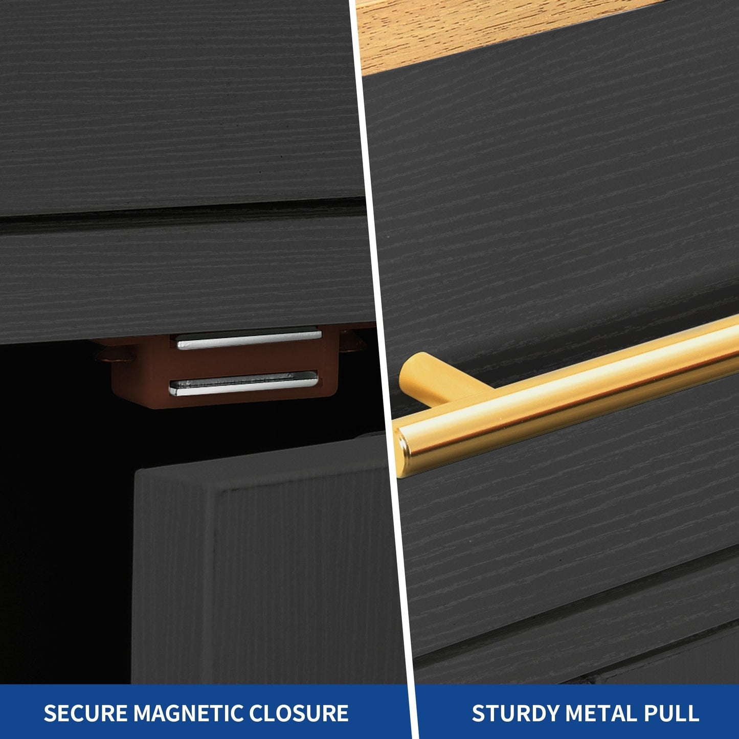 Carrello da cucina portatile con isola mobile da cucina Moasis da 53 pollici