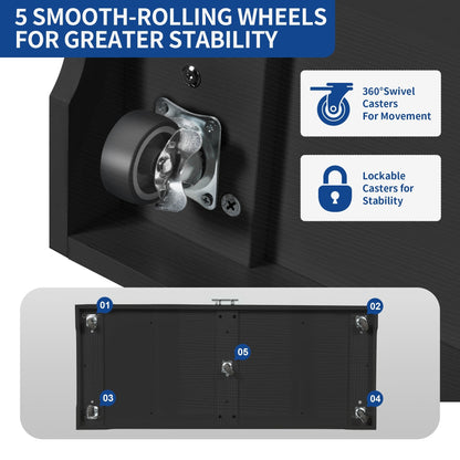 Carrello da cucina portatile con isola mobile da cucina Moasis da 53 pollici