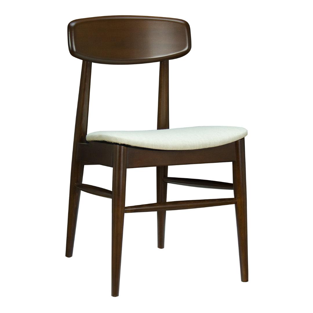 Sedia laterale imbottita in stile moderno di metà secolo