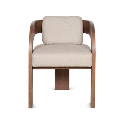 Sedia decorativa con struttura in legno curvato moderna scolpita