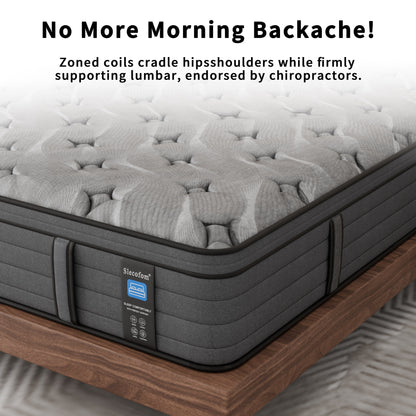 Materasso Modland Hybrid Medium Euro Top da 14 pollici, materasso a molle insacchettate in una scatola