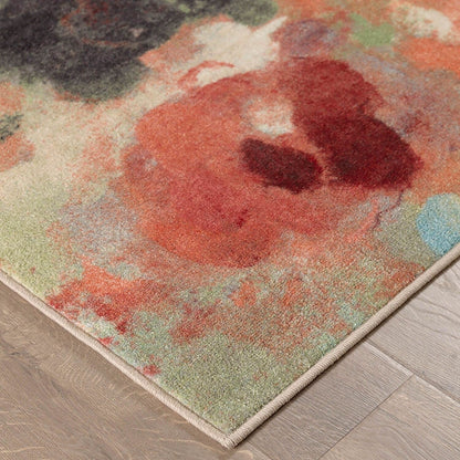 Tappeto da giardino con motivi floreali astratti colorati Mohawk Home