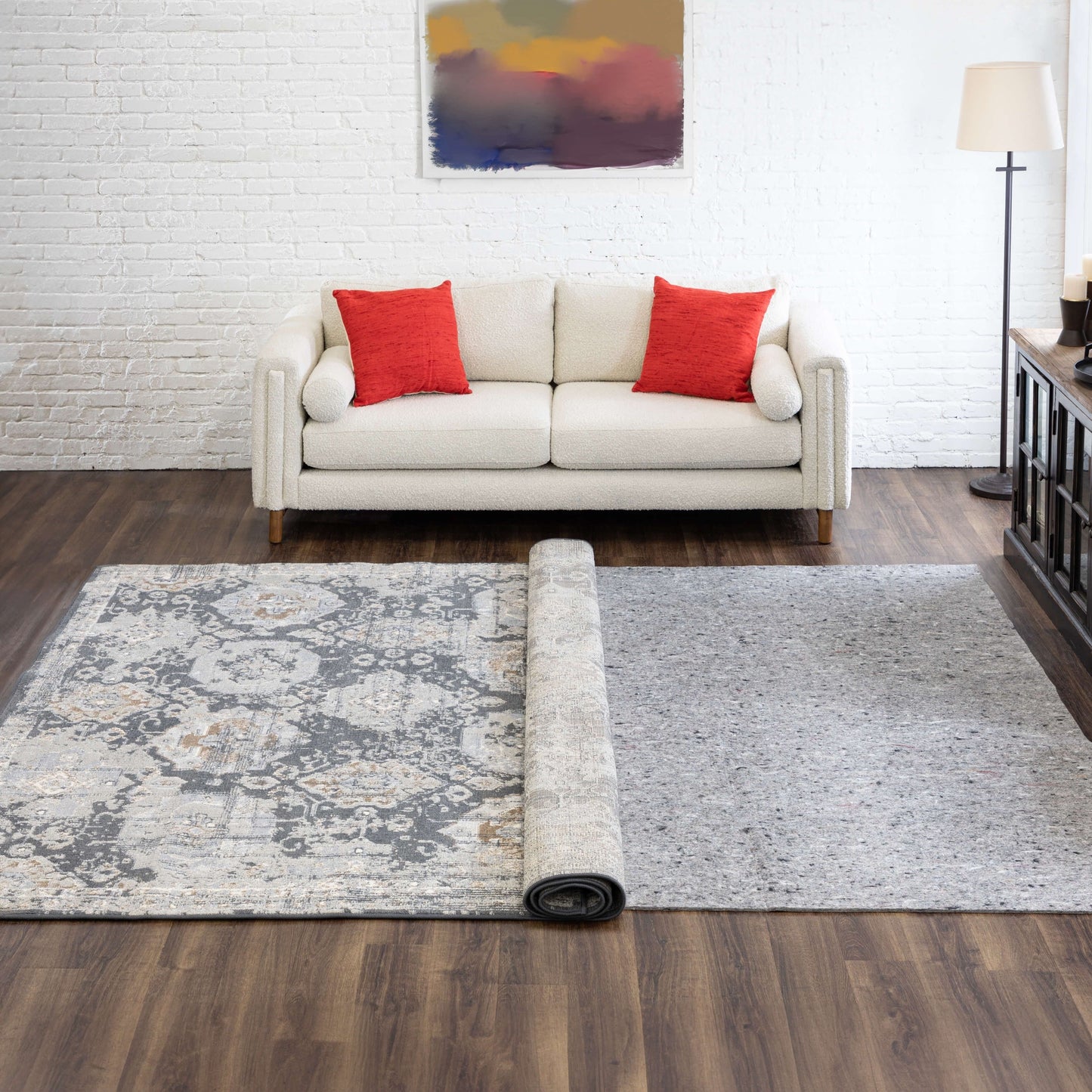 Mohawk Home Tappetino antiscivolo in feltro spesso 3/8 di pollice, reversibile - Grigio