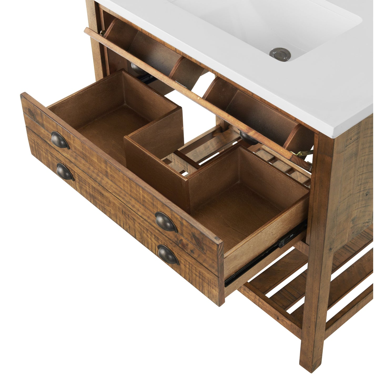 Mobile bagno singolo Monterey 37 Farmhouse con piano