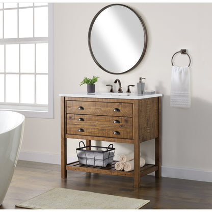 Mobile bagno singolo Monterey 37 Farmhouse con piano