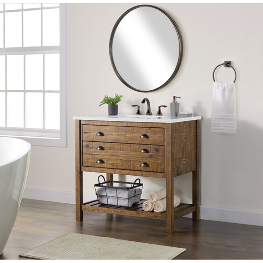 Mobile bagno singolo Monterey 37 Farmhouse con piano