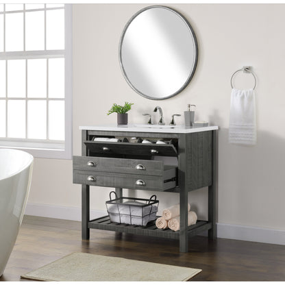 Mobile bagno singolo Monterey 37 Farmhouse con piano