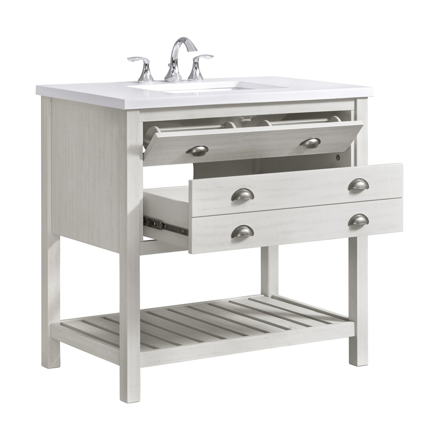 Mobile bagno singolo Monterey 37 Farmhouse con piano