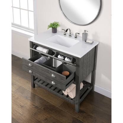 Mobile bagno singolo Monterey 37 Farmhouse con piano