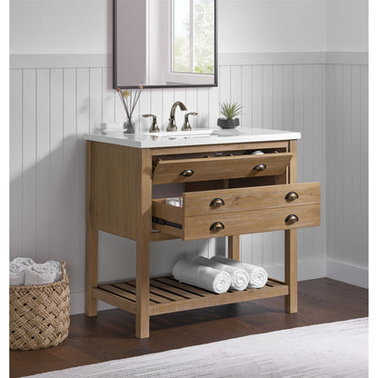 Mobile bagno singolo Monterey 37 Farmhouse con piano