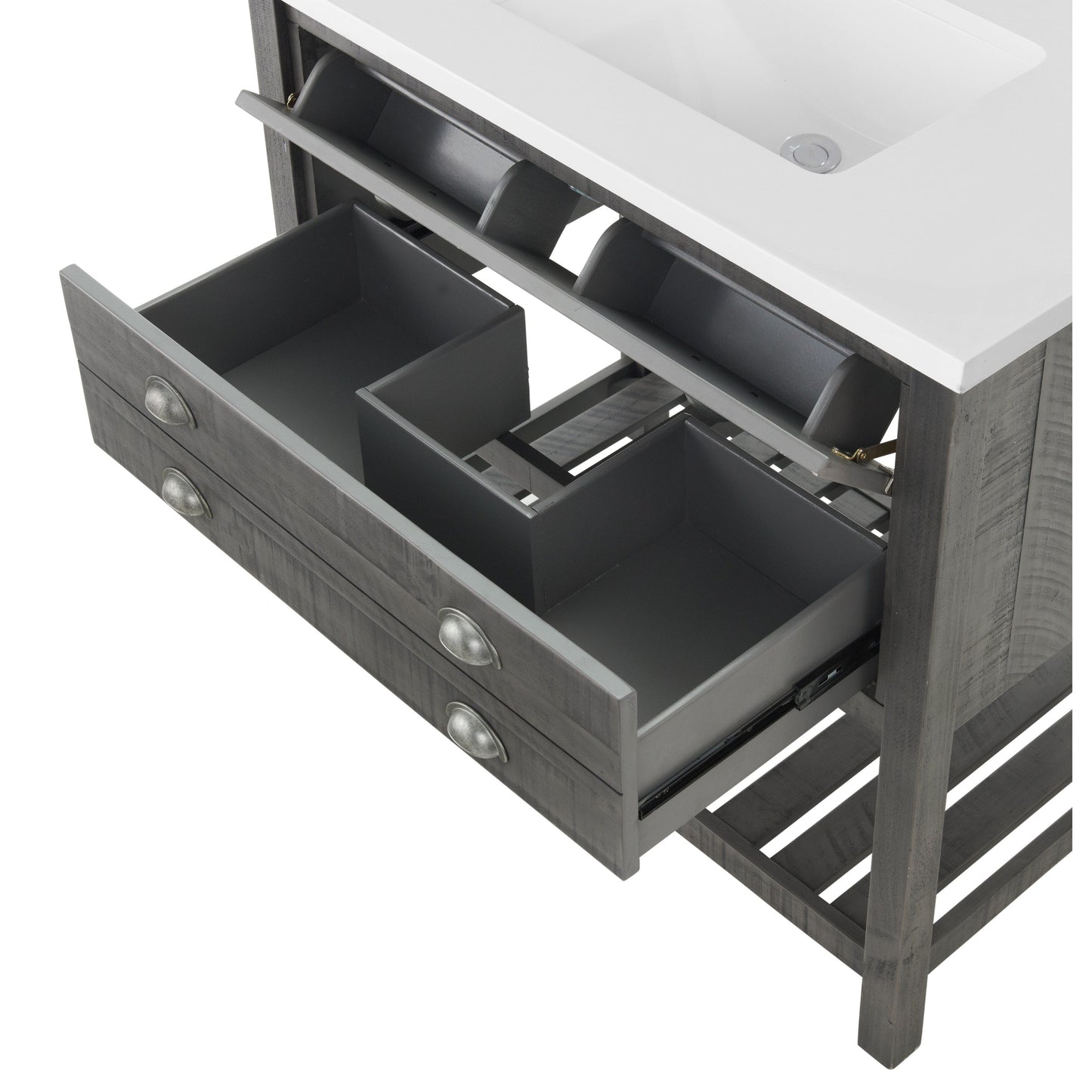 Mobile bagno singolo Monterey 37 Farmhouse con piano