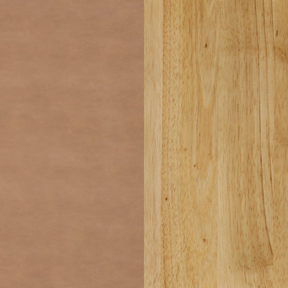 Sgabello da bar o da bancone in similpelle Nathan James Cohen, struttura in legno massello con poggiapiedi e schienale in pelle intrecciata