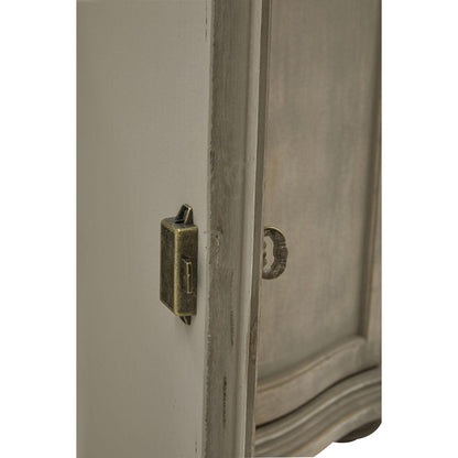 Credenza a mezzaluna in legno affumicato naturale