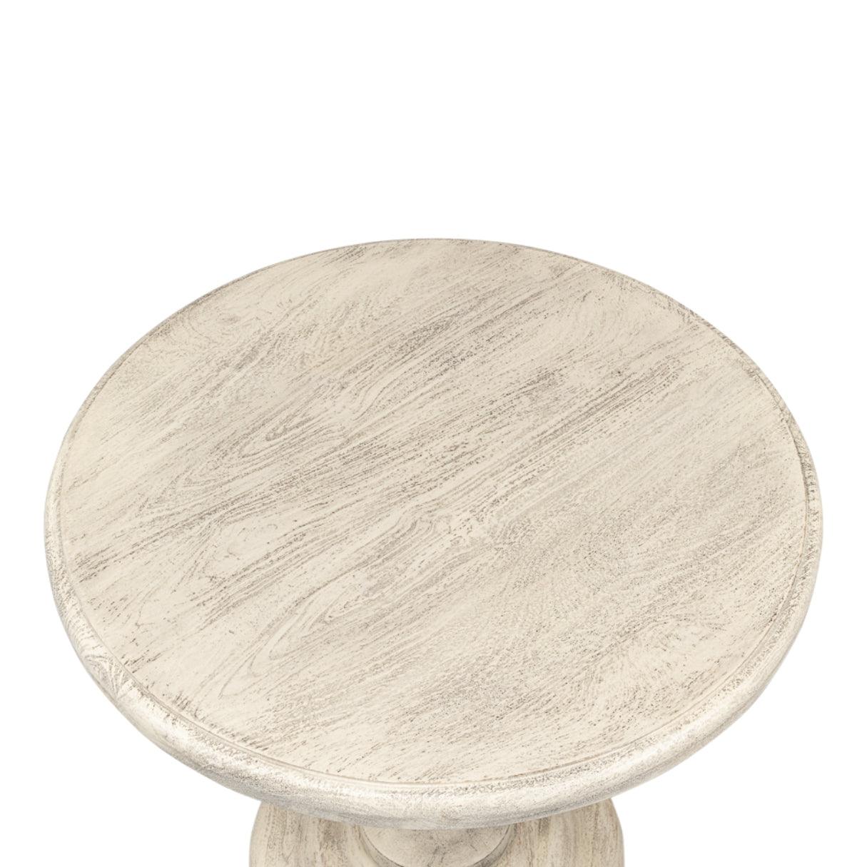 Tavolo con piedistallo statuario in stile anticato