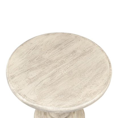 Tavolo con piedistallo statuario in stile anticato