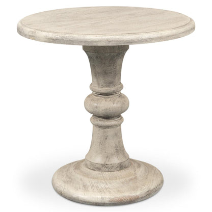 Tavolo con piedistallo statuario in stile anticato