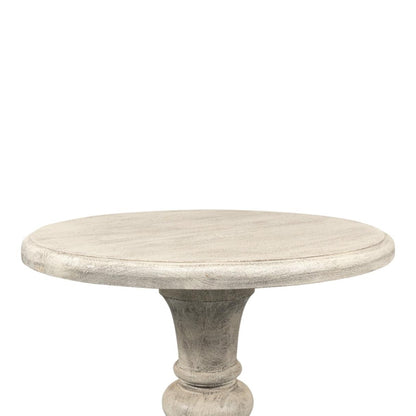 Tavolo con piedistallo statuario in stile anticato