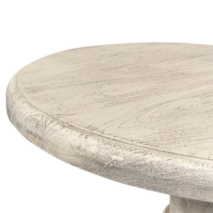 Tavolo con piedistallo statuario in stile anticato