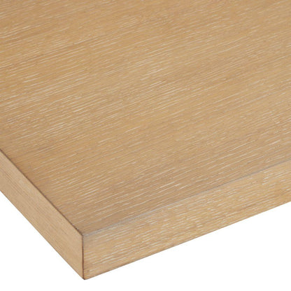 Tavolo consolle in legno con illusione geometrica