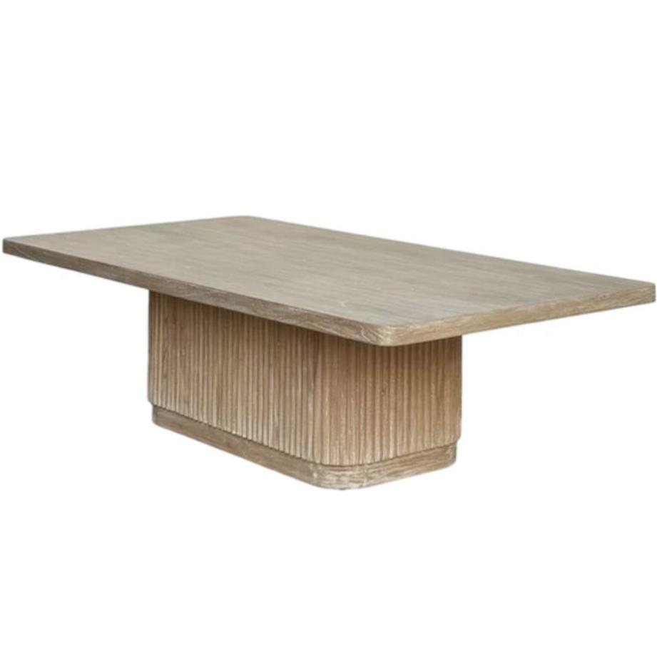 Tavolino da caffè di transizione con scanalature