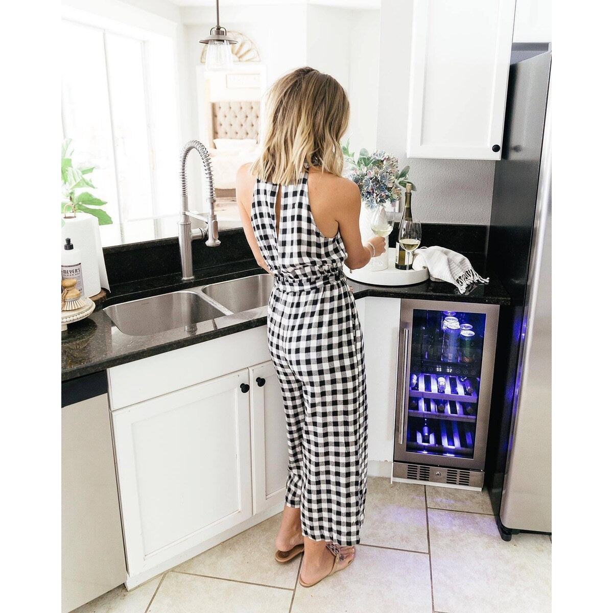 Frigorifero da incasso per vino e bevande NewAir SplitShelf per 9 bottiglie di vino e 48 lattine in acciaio inossidabile