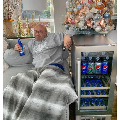 Frigorifero da incasso per vino e bevande NewAir SplitShelf per 9 bottiglie di vino e 48 lattine in acciaio inossidabile