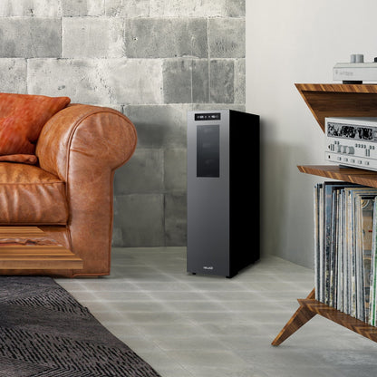 Frigorifero per vino Newair Shadow-T Series, doppia zona di temperatura per 18 bottiglie, indipendente, termoelettrico, controllo digitale