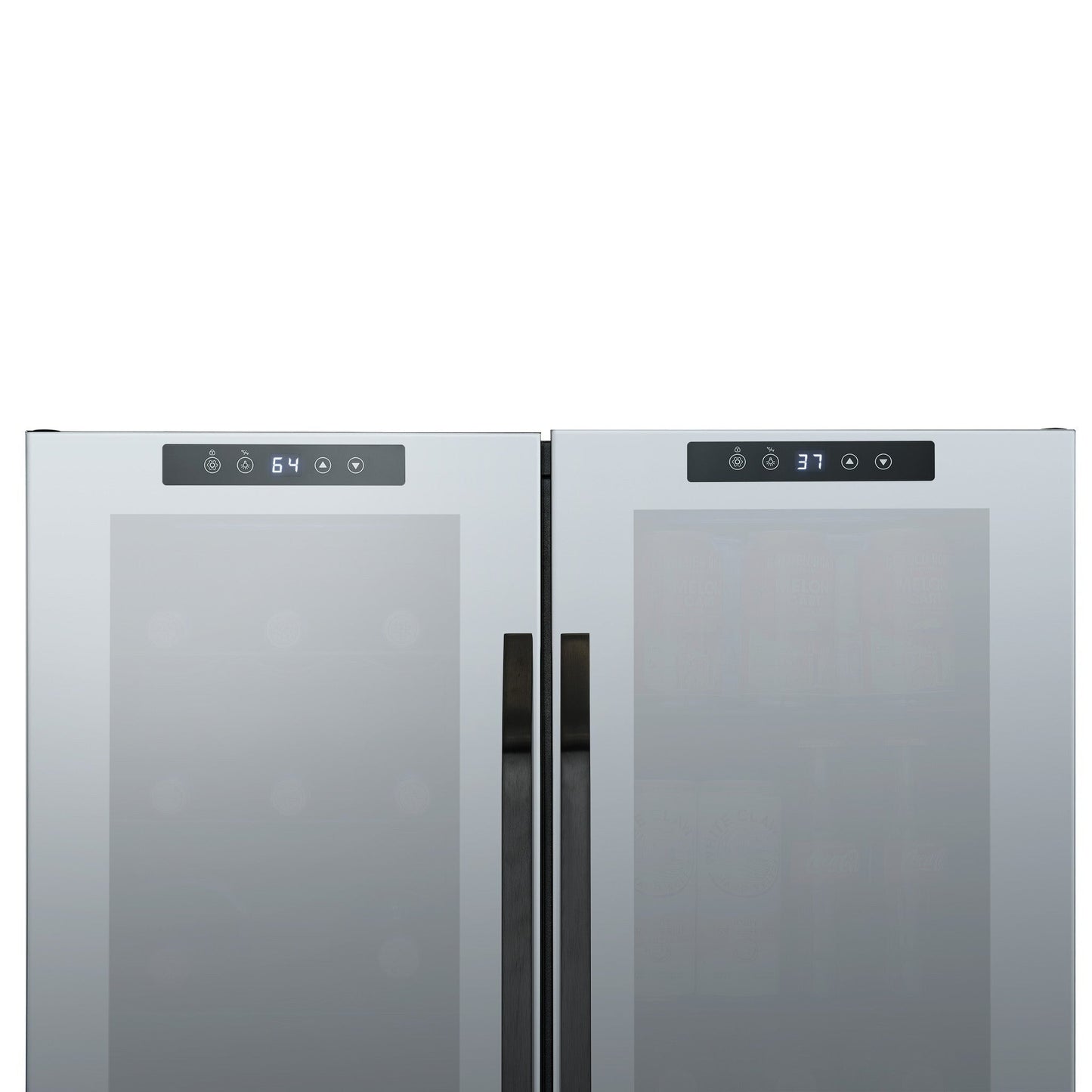 Frigorifero per vino e bevande Newair, 18 bottiglie e 59 lattine, doppia zona di temperatura, indipendente, controllo digitale della temperatura