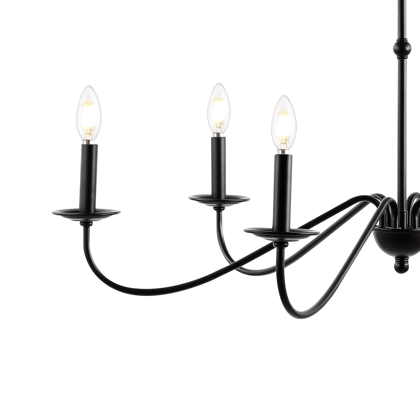 Lampadario a LED in ferro a 6 luci da 34,75 pollici, di JONATHAN Y