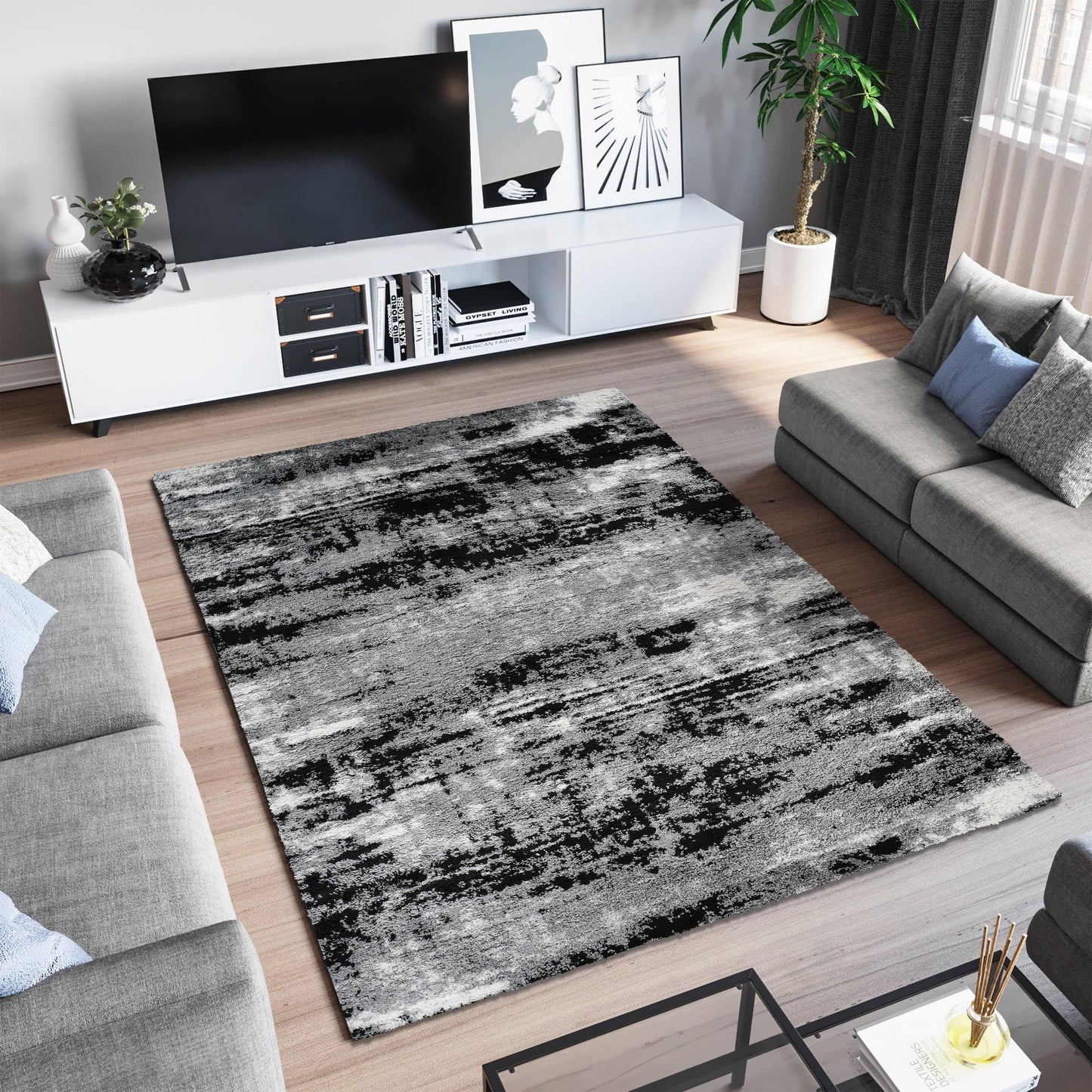 Tappeto Noori Lux Madison astratto da 2 pollici a pelo lungo