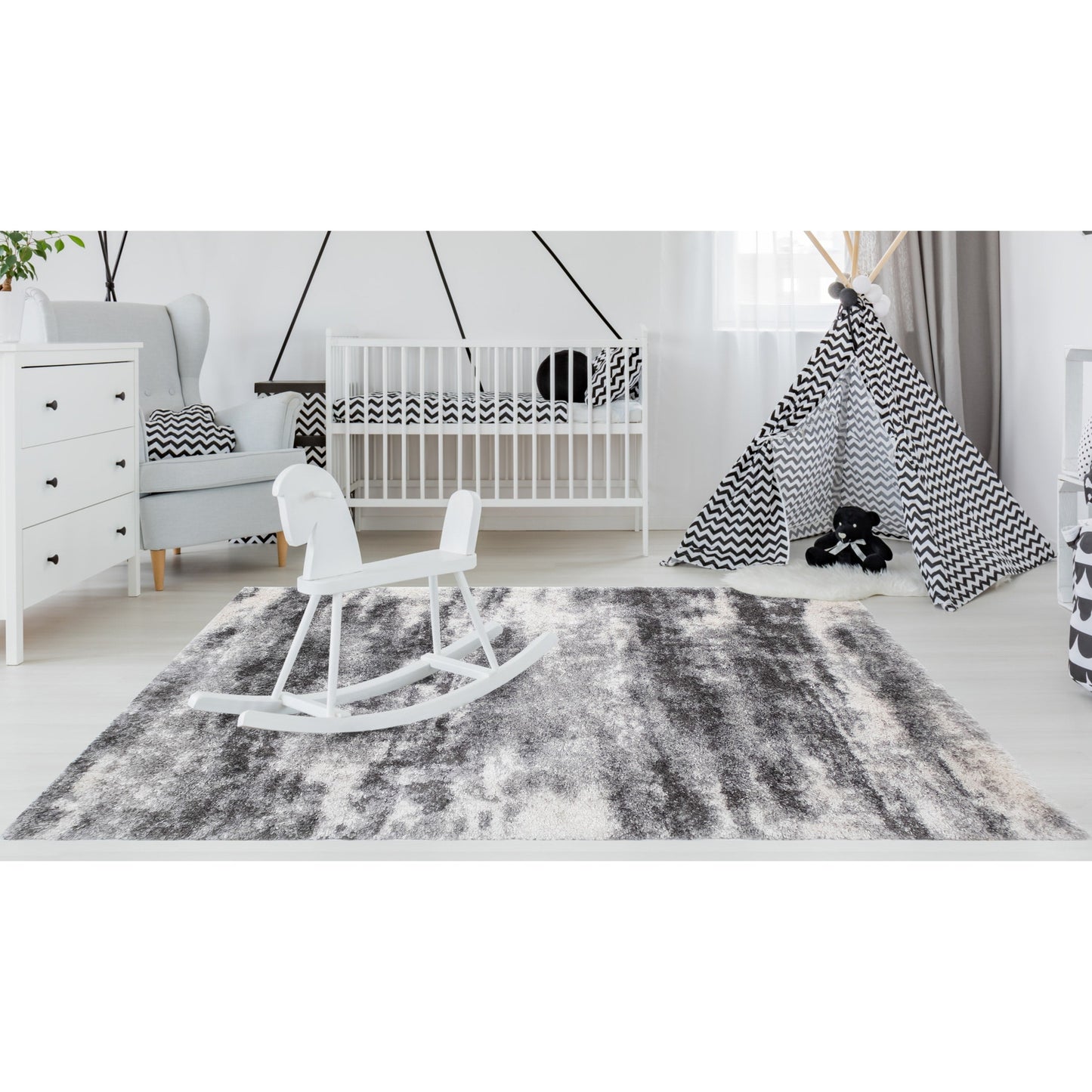 Tappeto Noori Lux Madison astratto da 2 pollici a pelo lungo