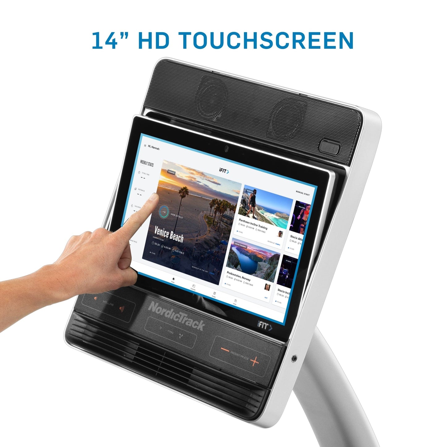 NordicTrack Commercial Series R35; cyclette reclinata con touchscreen da 14 pollici abilitata per iFIT