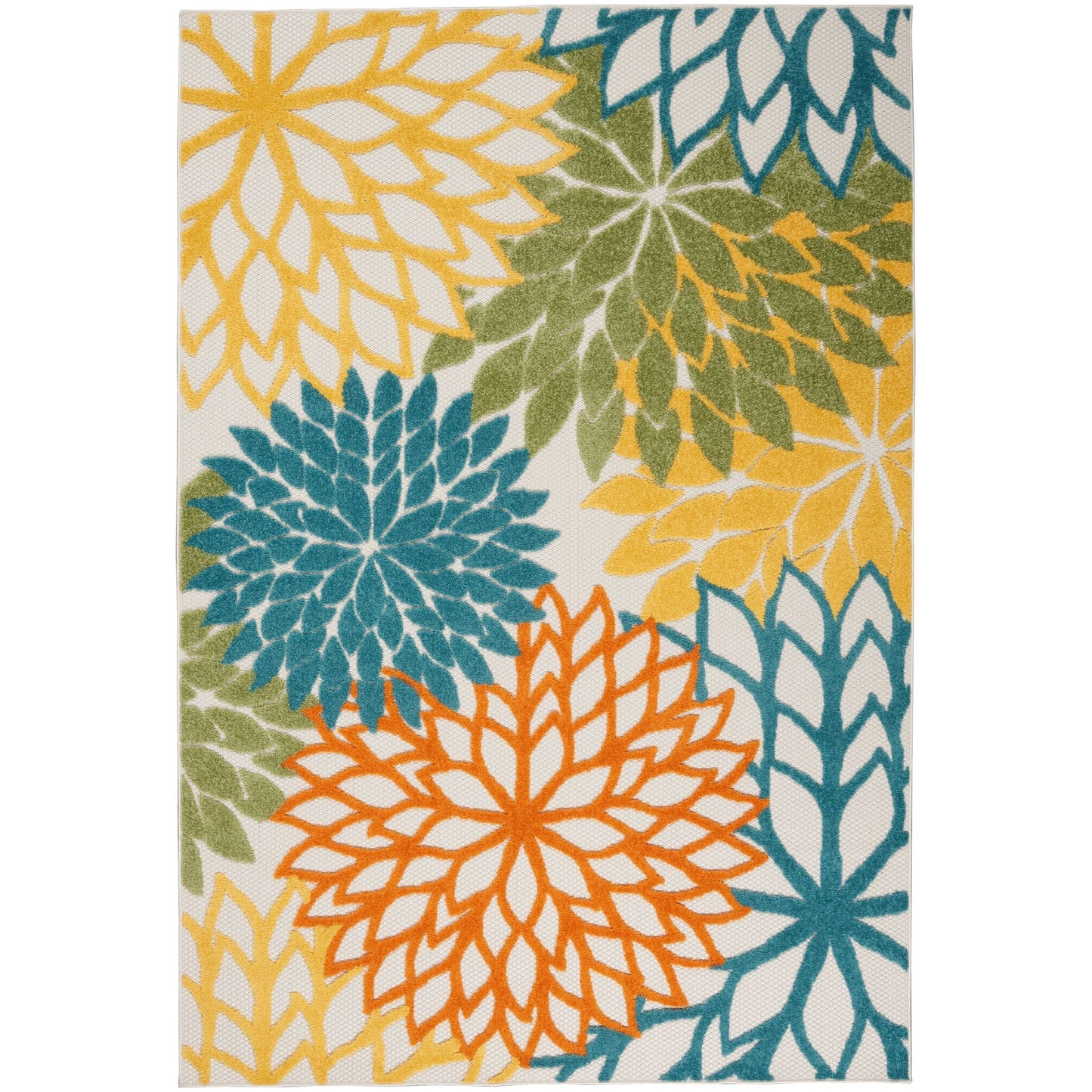 Tappeto da interno/esterno Nourison Alice con motivo floreale blu