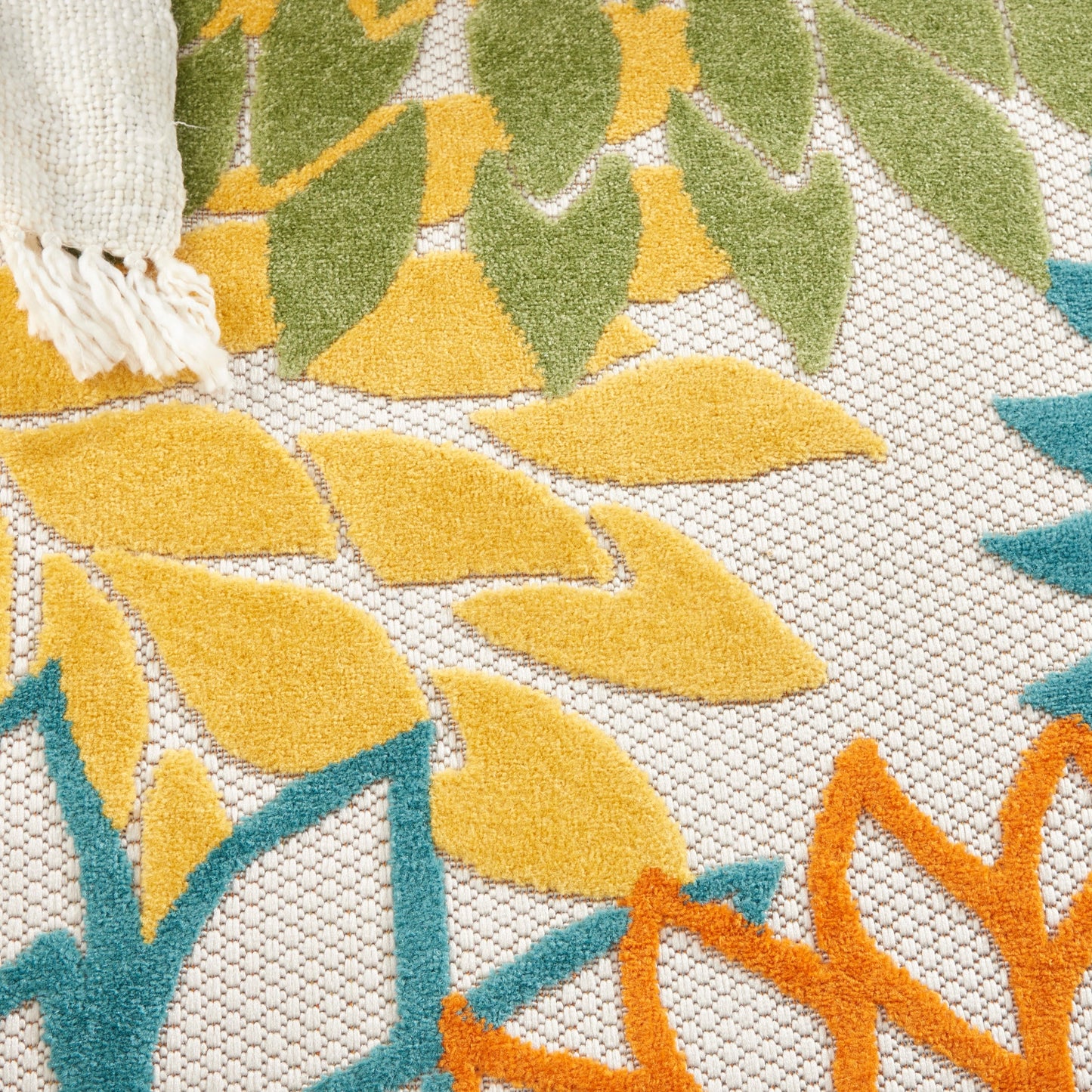 Tappeto da interno/esterno Nourison Alice con motivo floreale blu