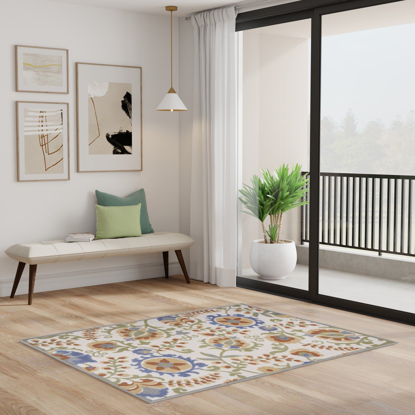 Tappeto floreale per interni/esterni Nourison Alice