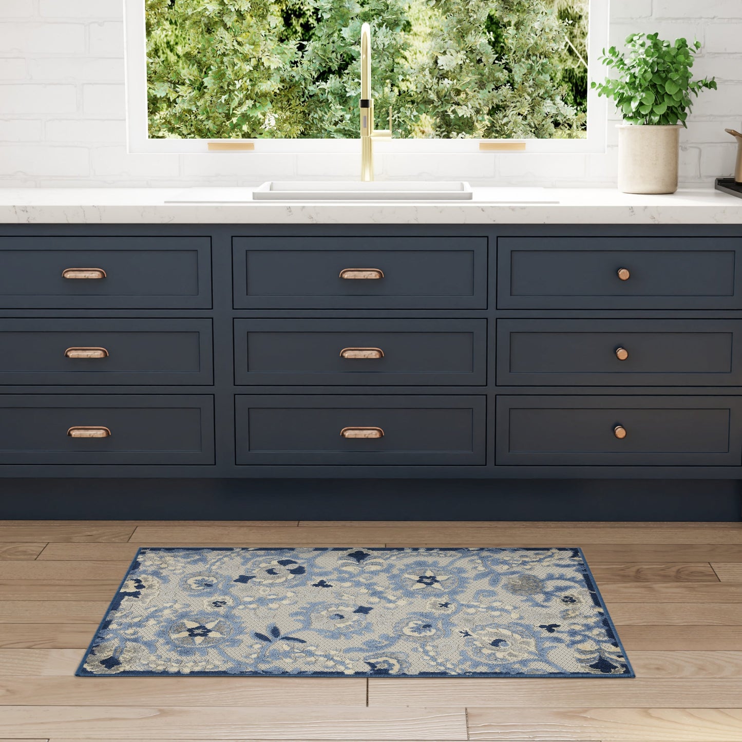 Tappeto floreale per interni/esterni Nourison Alice