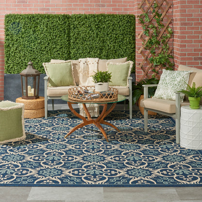 Tappeto geometrico floreale caraibico per interni/esterni Nourison