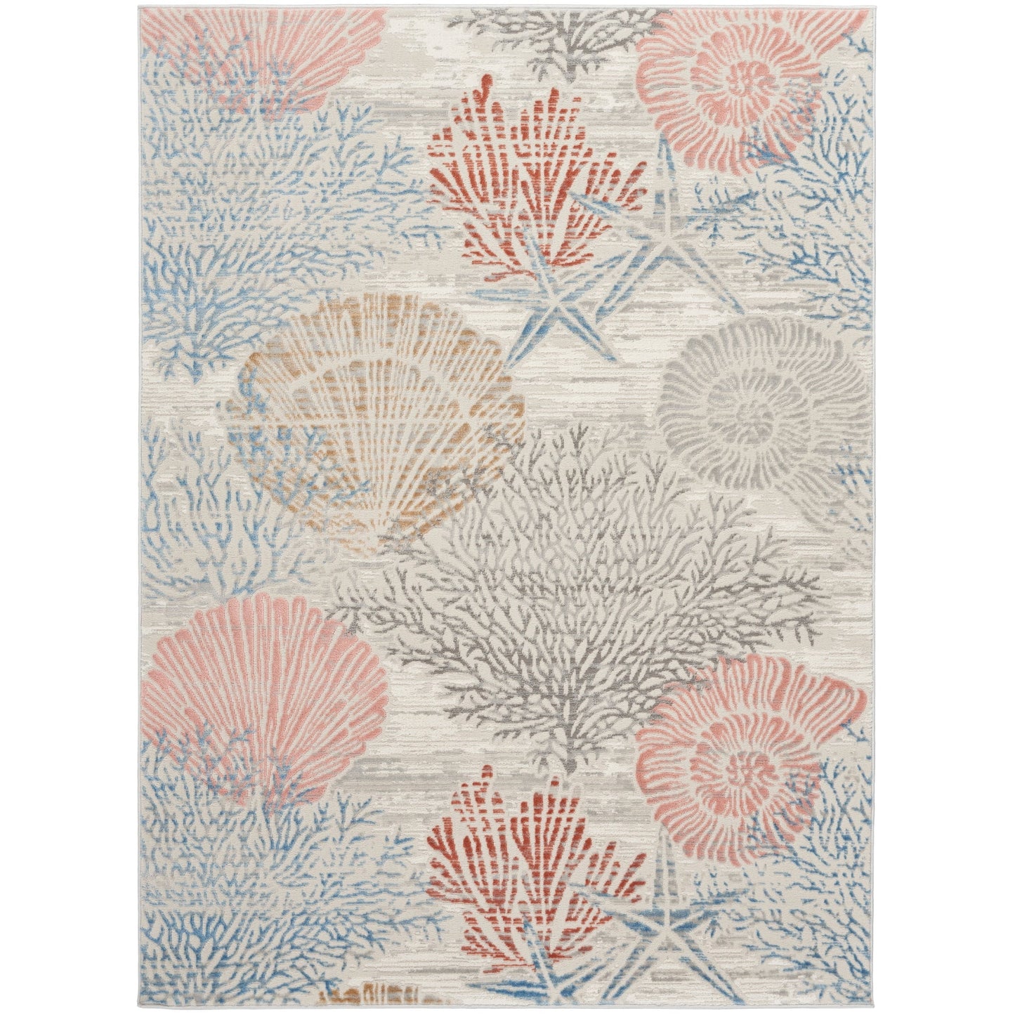 Tappeto Nourison Pompeii Coastal Beach Shells and Coral